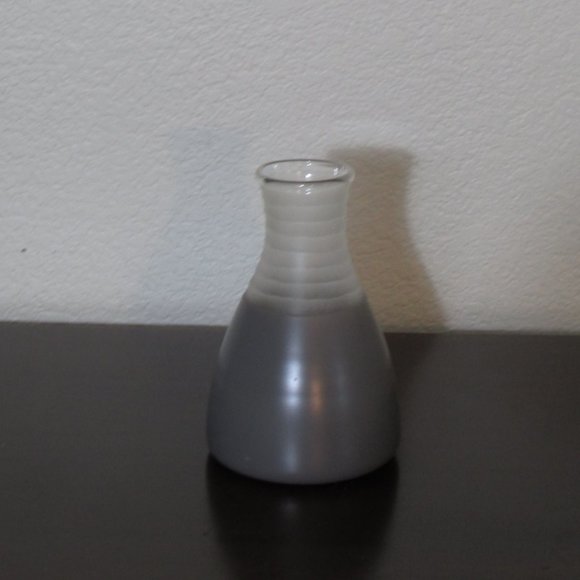 NWT Gray and Frosted Glass Decanter/Vase - Picture 3 of 5